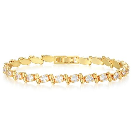 MEVECCO 14K Gold Plated Handmade Beaded Freshwater Cultured Pearl Bracelet for W