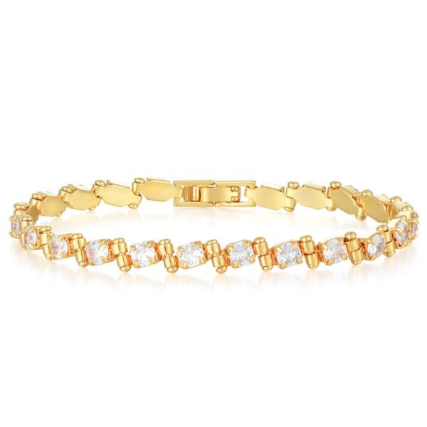 Mevecco Beaded Freshwater Pearl Bracelet in 14K Gold Plating