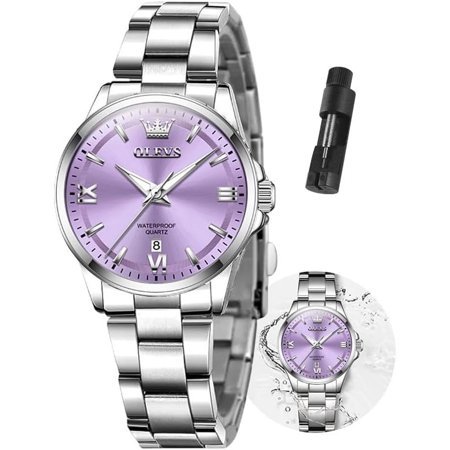 OLEVS Gold Watches for Women Classic Stainless Steel Waterproof Women's Wrist Watch Small Face