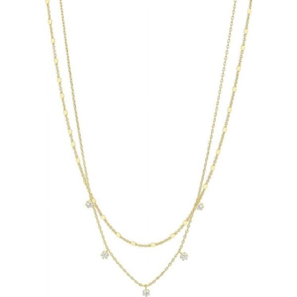 PAVOI 14K Gold Plated Sterling Silver CZ Chain Necklace