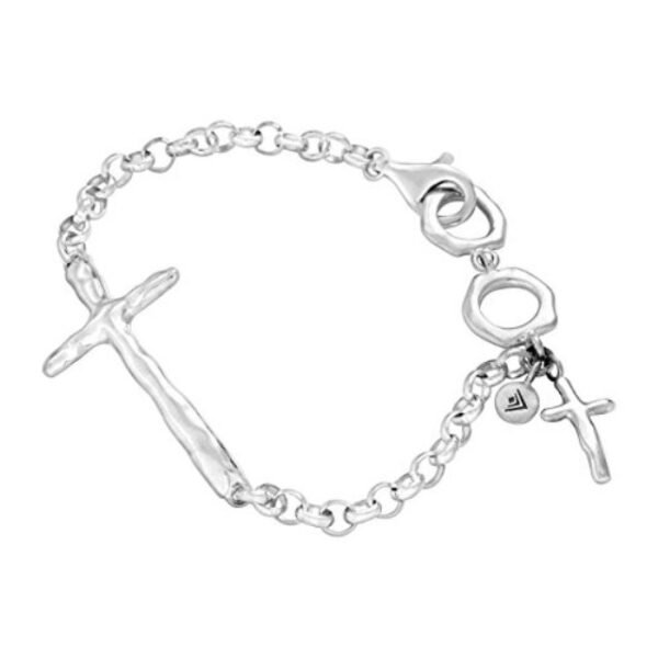 Silpada In Good Faith Sterling Silver Cross Link Bracelet