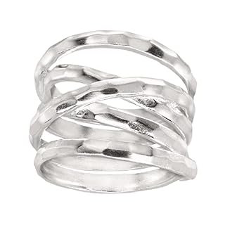 Silpada 'Wrapped Up' Overlapping Textured Band Ring in Sterling Silver, Size 10, Size 10