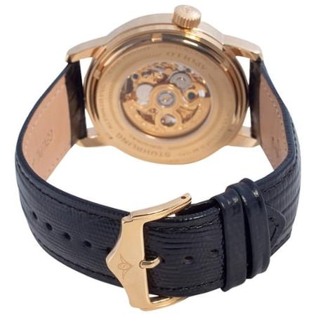 Stuhrling Original Men's Classic Automatic Black Genuine Leather and Dial - Stuhrling Original Watc