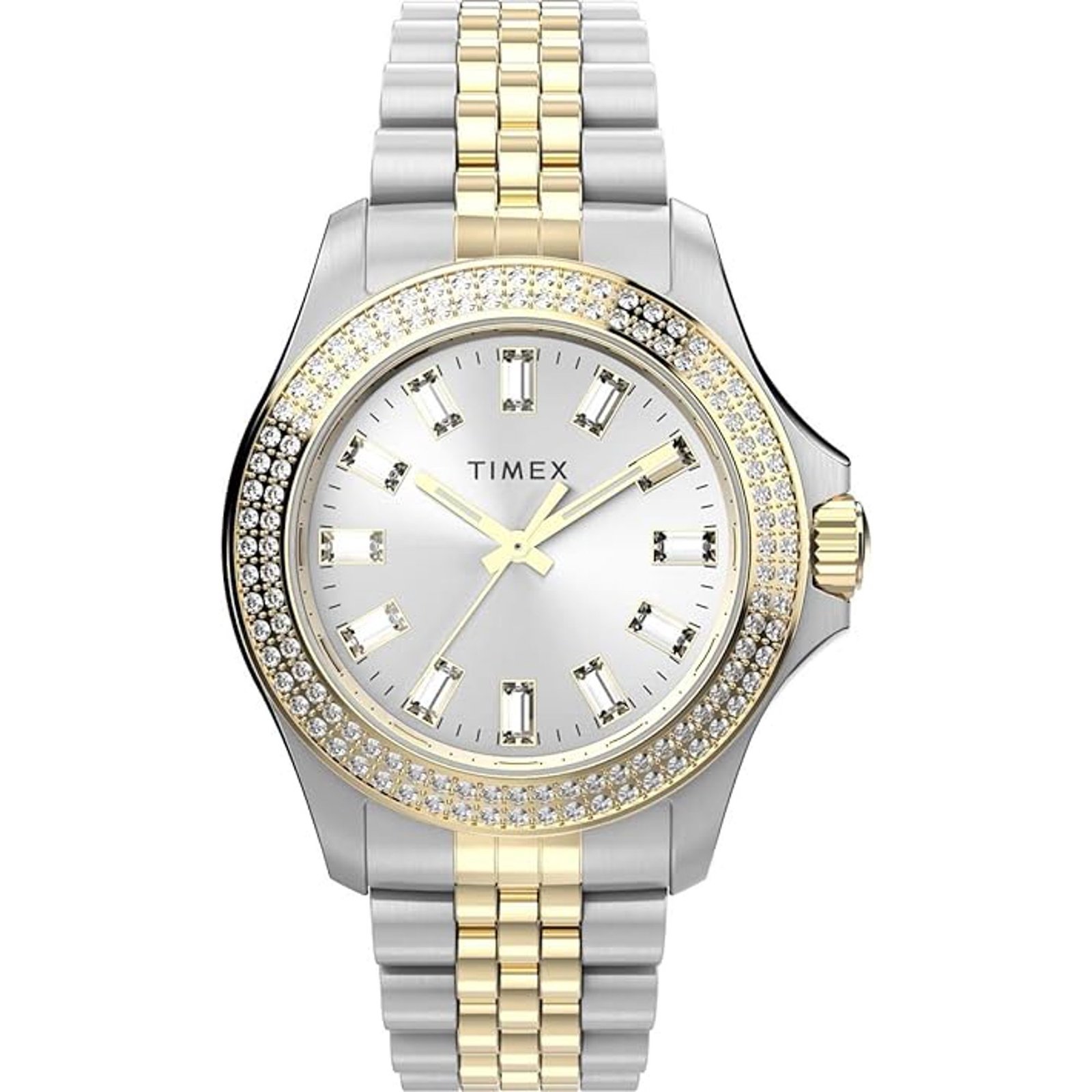Timex Kaia Women's Two-Tone Crystal Bezel Watch, 38 mm
